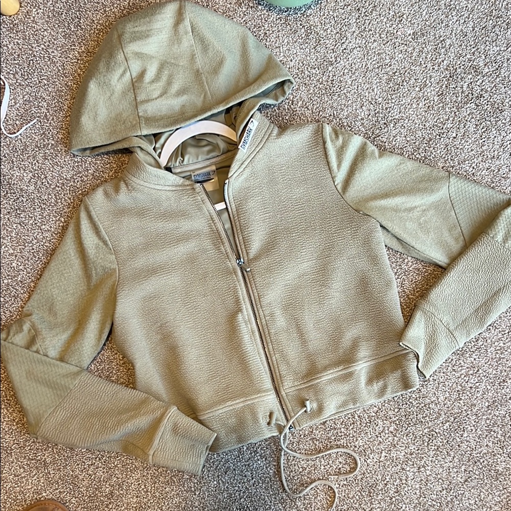 Gymshark Zip Up Jacket Army Green